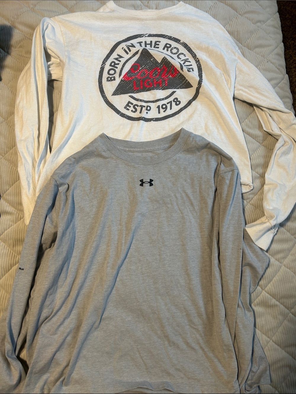 Under Armour and coors Long Sleeve cropped woman’s shirts
